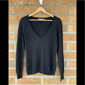 27 miles  malibu elbow leather patch cashmere blend sweater small